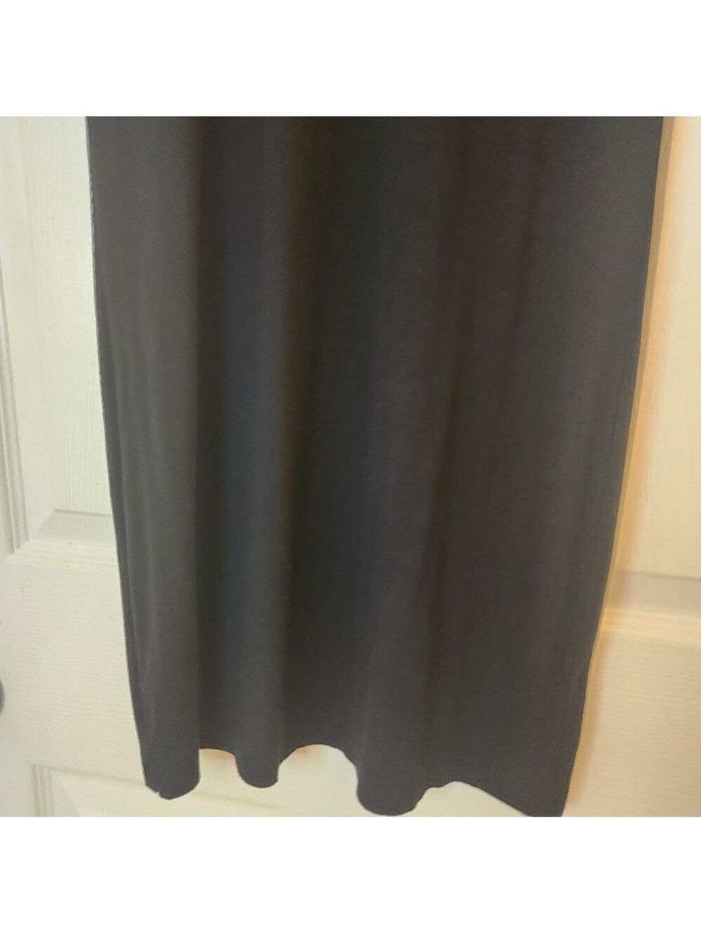 Don't Ask Why Sheer V-Dip Dress One Size Black Tshirt Material Viscose Nylon - Picture 7 of 12